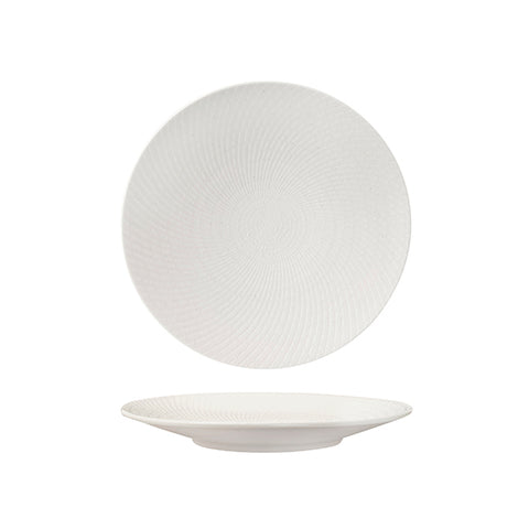 Luzerne ZEN ROUND COUPE PLATE-235mm Ø WHITE SWIRL (x4)