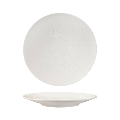 Luzerne ZEN ROUND COUPE PLATE-275mm Ø WHITE SWIRL (x4)