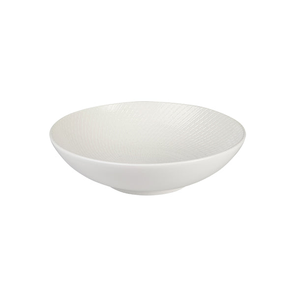 Luzerne ZEN ROUND BOWL-290mm Ø | 80mm H | 2500ml WHITE SWIRL (x2)