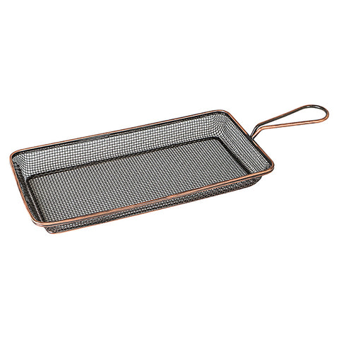 Moda BROOKLYN SERVICE BASKET-S/S | RECT. | 260x130x30mm ANTIQUE COPPER (Each)