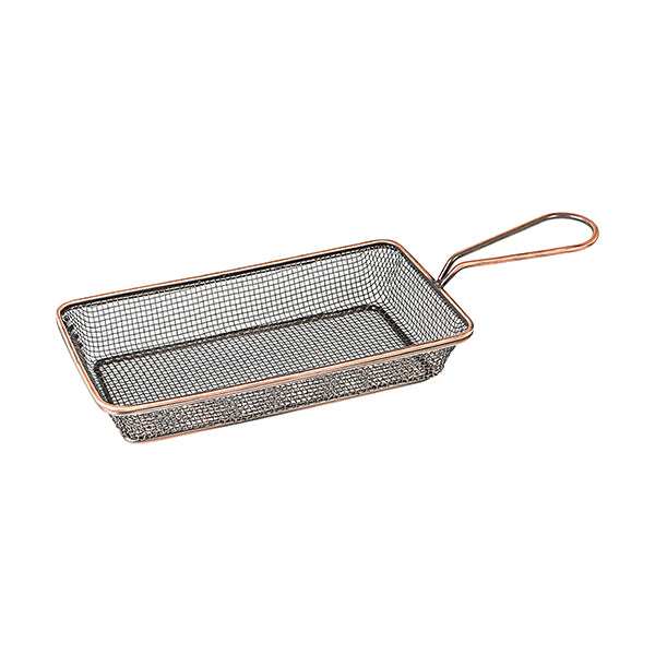 Moda BROOKLYN SERVICE BASKET-S/S | RECT. | 190x90x35mm ANTIQUE COPPER (Each)