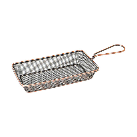 Moda BROOKLYN SERVICE BASKET-S/S | RECT. | 190x90x35mm ANTIQUE COPPER (Each)