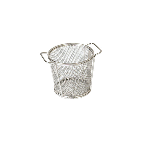 Moda BROOKLYN SERVICE BASKET-S/S | ROUND | 80x90mm | W/2 HDLS  (Each)