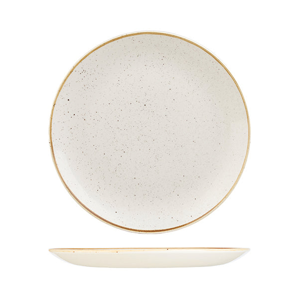 Churchill STONECAST ROUND COUPE PLATE-288mm Ø  BARLEY WHITE (x12)