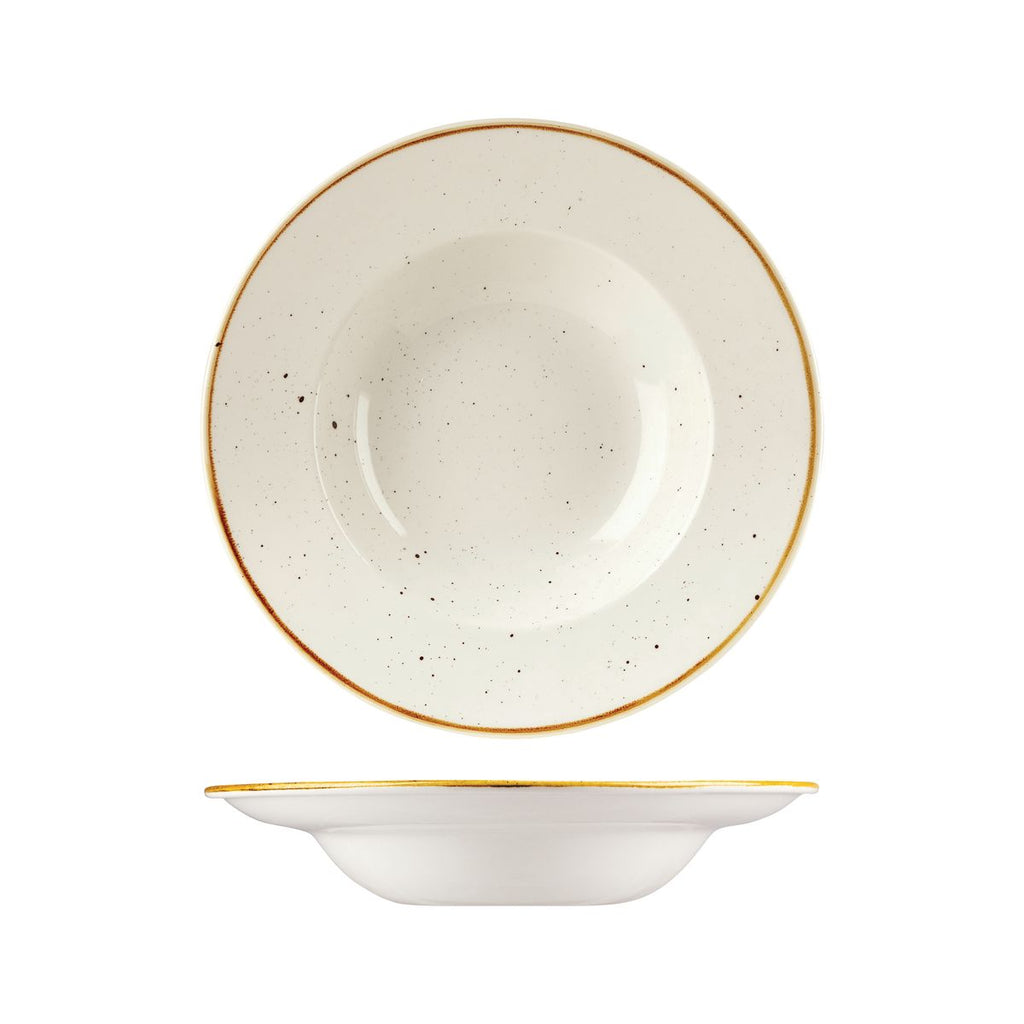 Churchill STONECAST WIDE RIM BOWL-240mm Ø BARLEY WHITE (x12)