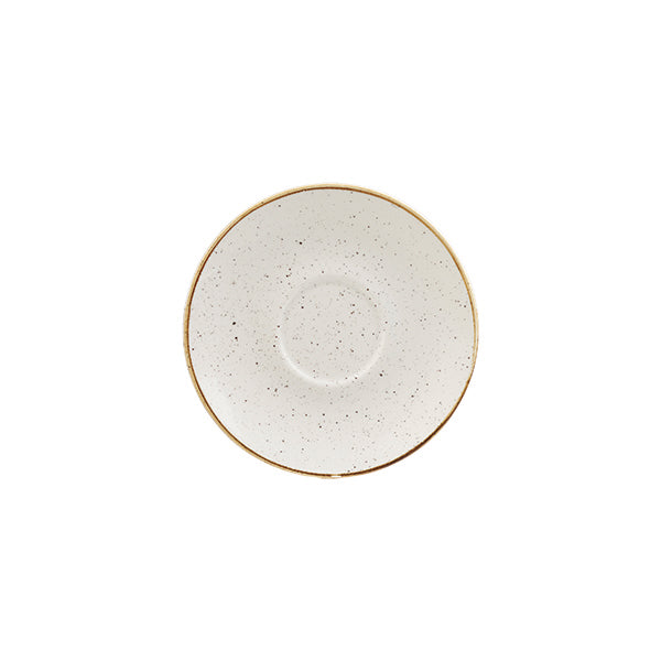 Churchill STONECAST CAPPUCCINO SAUCER-156mm Ø BARLEY WHITE (x12)