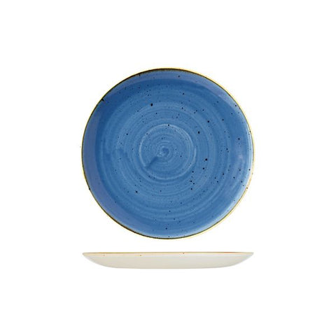 Churchill STONECAST ROUND COUPE PLATE-217mm Ø  CORNFLOWER BLUE (x12)