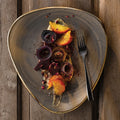 Churchill STONECAST TRIANGULAR PLATE-300mm  PEPPERCORN GREY (x6)
