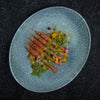 Churchill STUDIO PRINTS RAKU OBLONG CHEFS PLATE-298x153mm TOPAZ BLUE (x12)