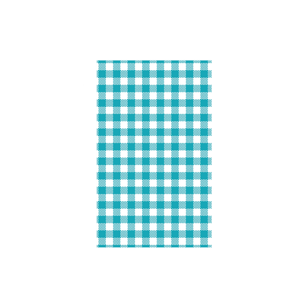 Moda  GINGHAM GREASEPROOF PAPER 190x310mm | 200 sheets/Pack TEAL (Pack )