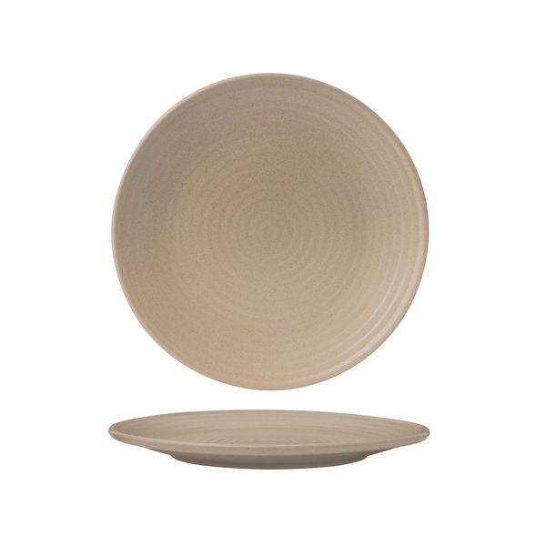 Zuma SAND ROUND COUPE RIBBED PLATE-210mm Ø  (x6)