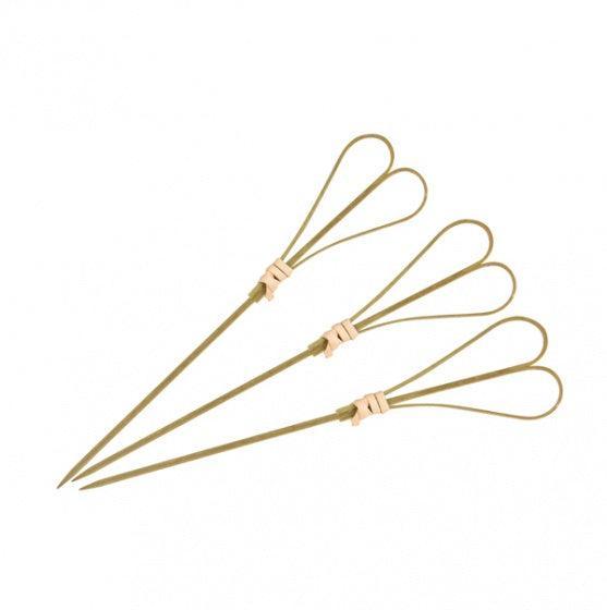 Design En Bouche  BAMBOO SKEWER-HEART | NATURAL | 120mm | 100pcs/Pack BAMBOO (Pack)