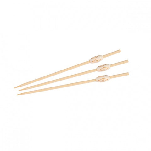 Design En Bouche  BAMBOO SKEWER-AZTEC ENDS| 120mm | 100pcs/Pack  BAMBOO (Pack)